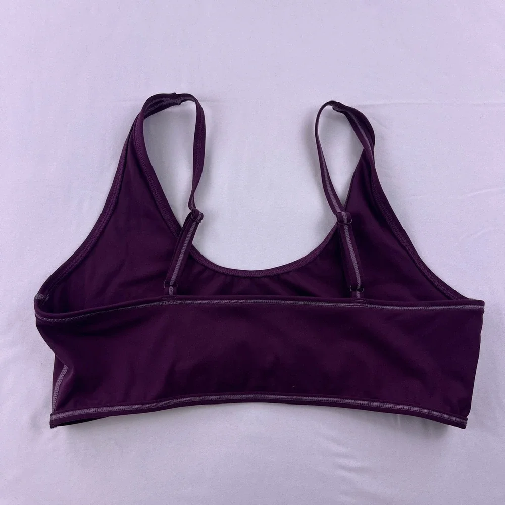 SET Active Sportbody Scoop Bralette Plum Purple Adjustable Straps Size Large - Picture 2 of 3